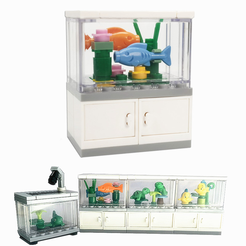 Aquarium Fish Lego - Stadsvrienden Aquarium Bouwstenen Moc Assembleren Speelgoed
