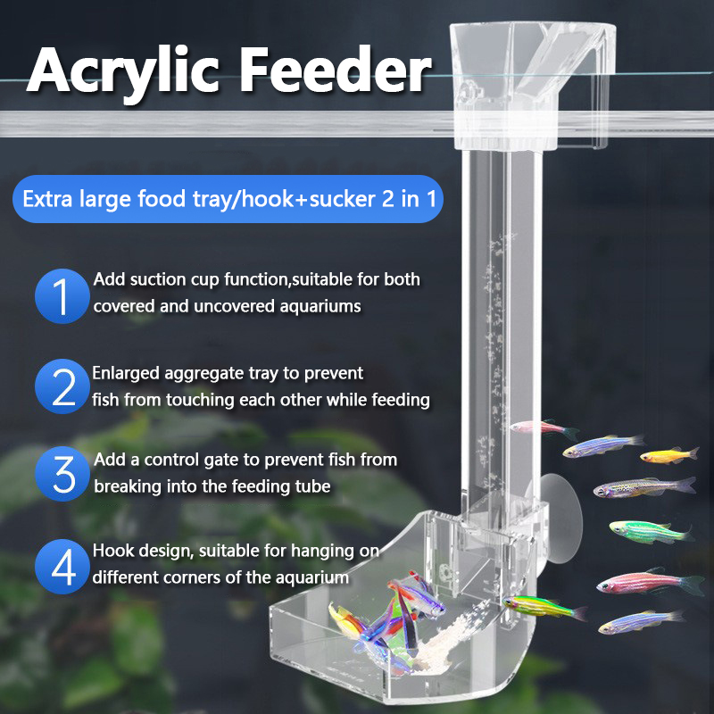 Aquarium Fish Variety - Aquarium Acryl Voerbuizen Anti-Vastloop Visontwerp Transparante