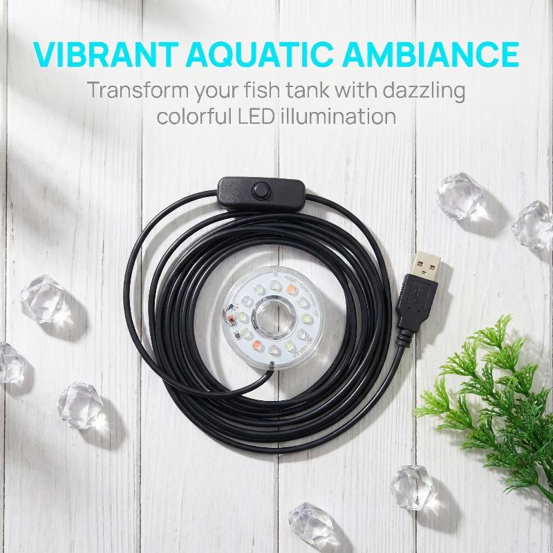 Aquarium Fish Lego - USB LED Aquariumlamp Multi Kleurrijke Onderwaterlamp