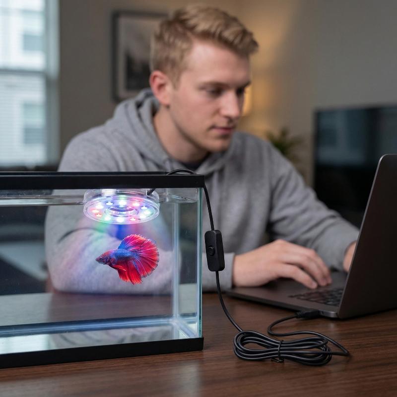 USB LED Aquariumlamp Multi Kle - Aquarium Fish Lego recensie en prijs