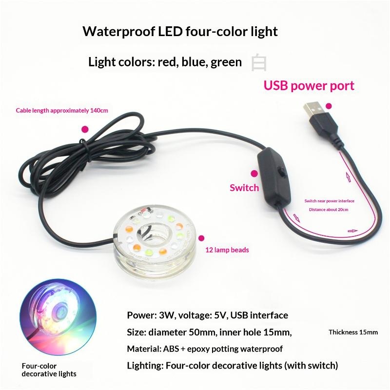 USB LED Aquariumlamp Multi Kle - Aquarium Fish Lego recensie en prijs