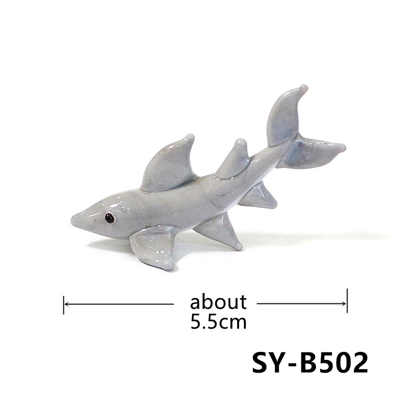 Handgemaakt mini glazen haaien - Aquarium Fish Shark recensie en prijs