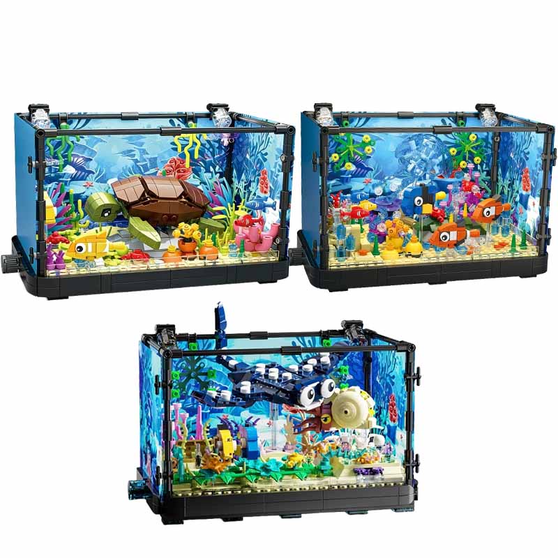Aquarium bouwsteenset met lich - Aquarium Fish House recensie en prijs