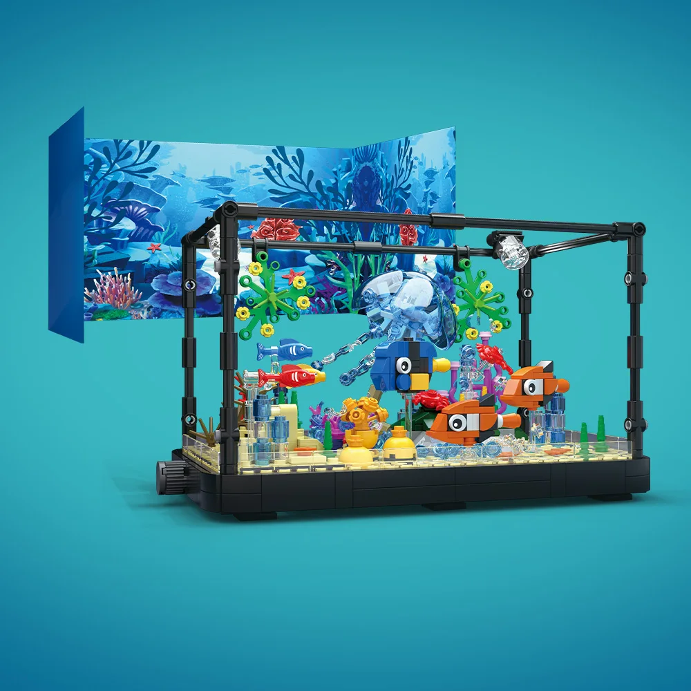 Aquarium bouwsteenset met lich - Aquarium Fish House recensie en prijs