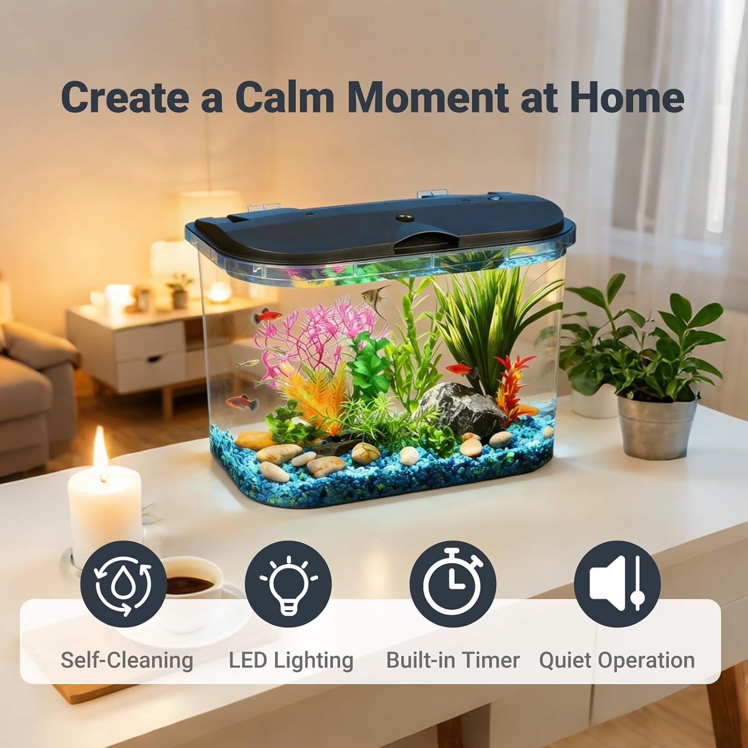 5-gallon aquariumset met LED-v - Aquarium Fish Variety recensie en prijs